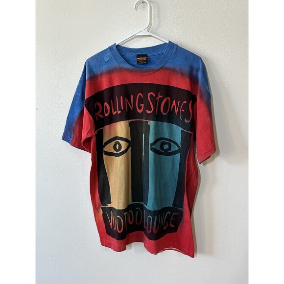 1994 Rolling Stones Voodoo Lounge Single Stitch Double Sided Brockum T-Shirt XL - Picture 1 of 6